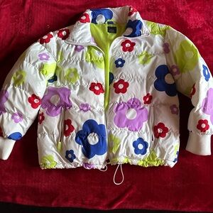 Wild Fable womens Floral Puffer Jacket - Red, Blue, Purple, Green